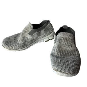 NoSox Eddy Jr Slip On Knit Shoes Kids 13 Gray White Casual Lightweight Comfort